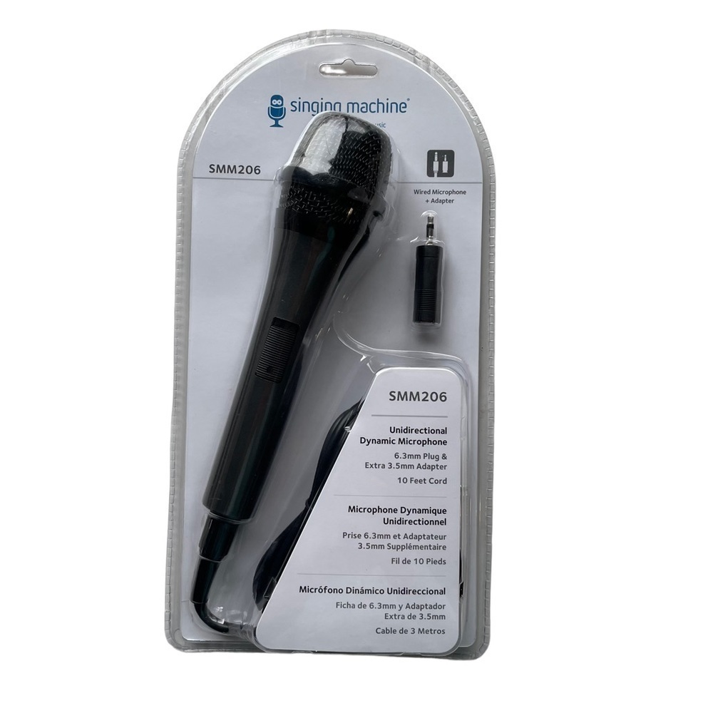 Singing Machine SMM 206 Unidirectional Dynamic Wired Microphone #SMM206 New